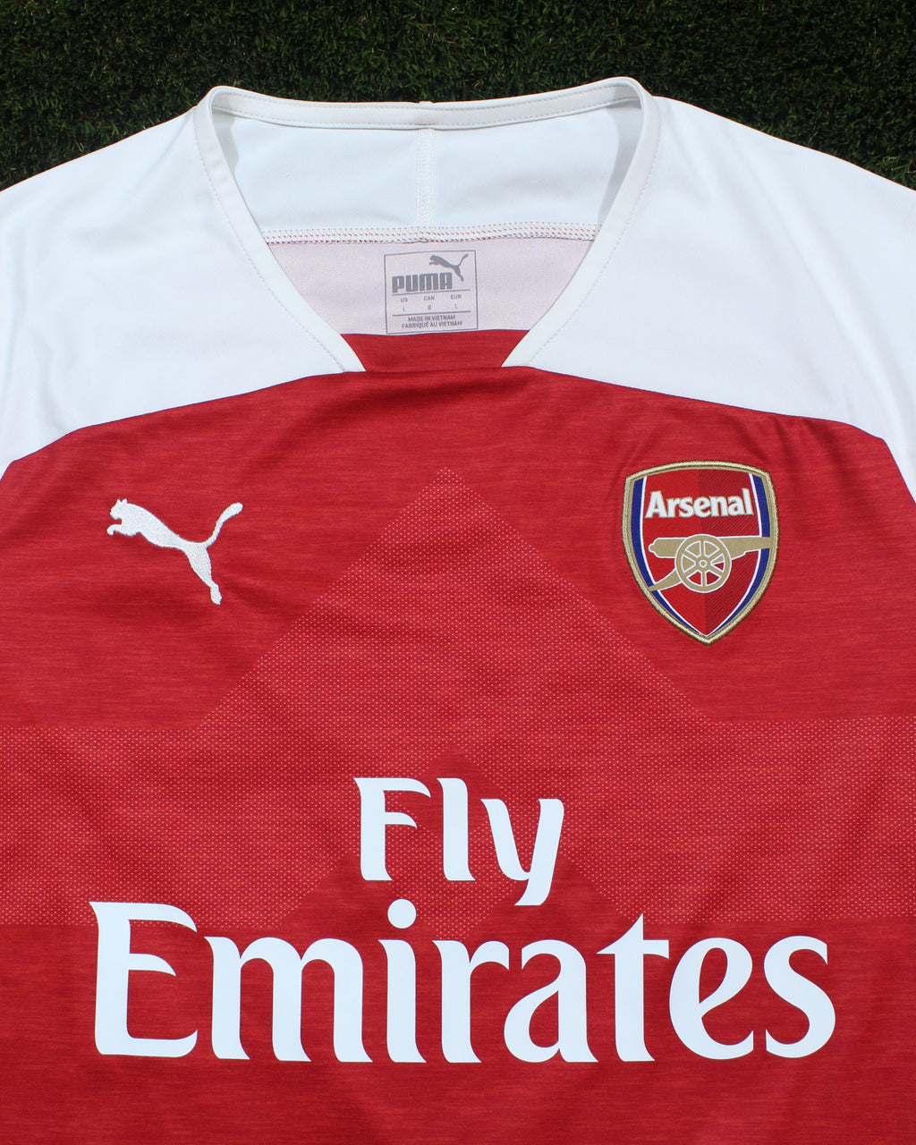 Arsenal FC 2018/19 Home Shirt - Aubameyang #14 - Fan Version - Near Mint - Mint (9.5/10)